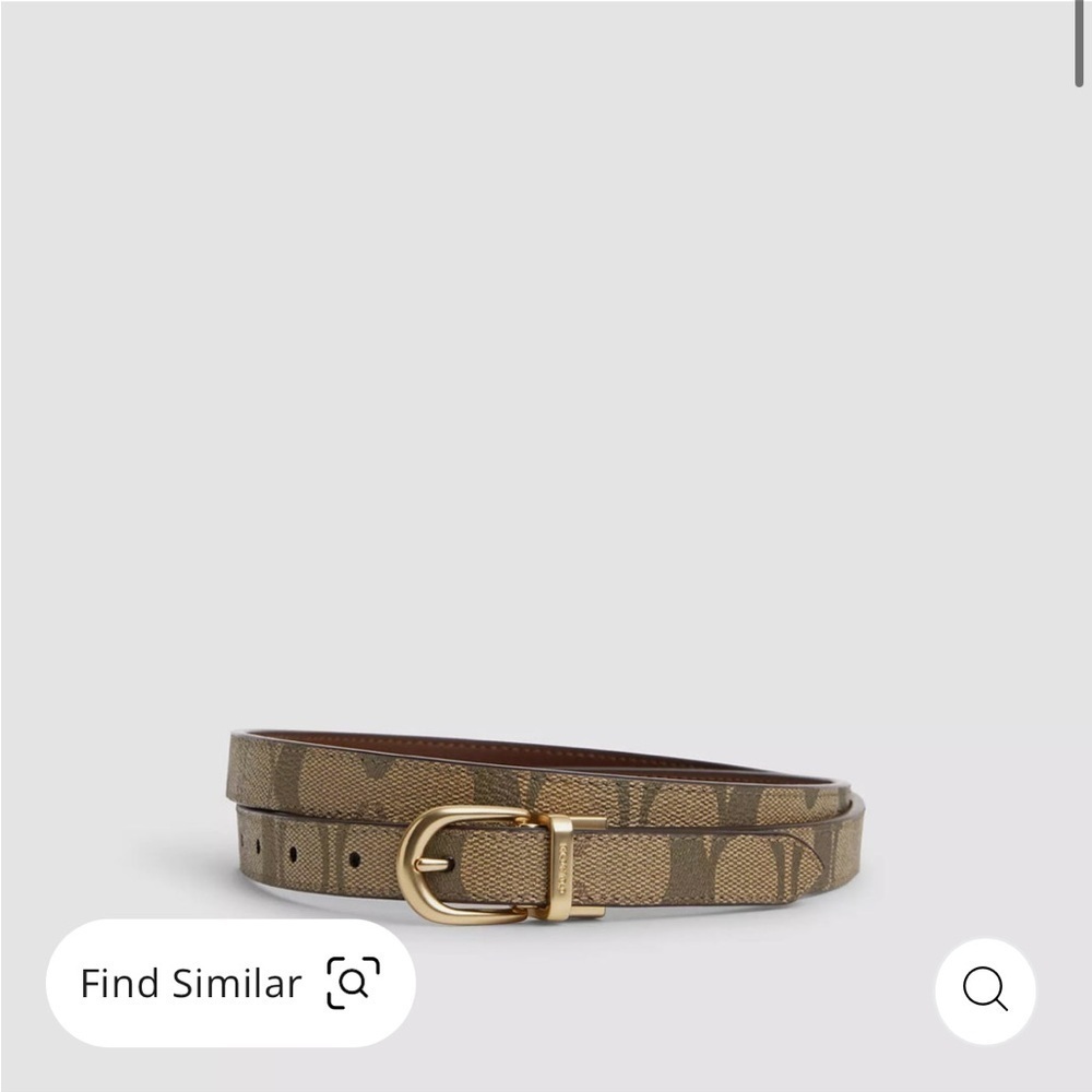 COACH Calf Leather Classic Buckle Cut To Size Reversible Belt 18 Mm NEW